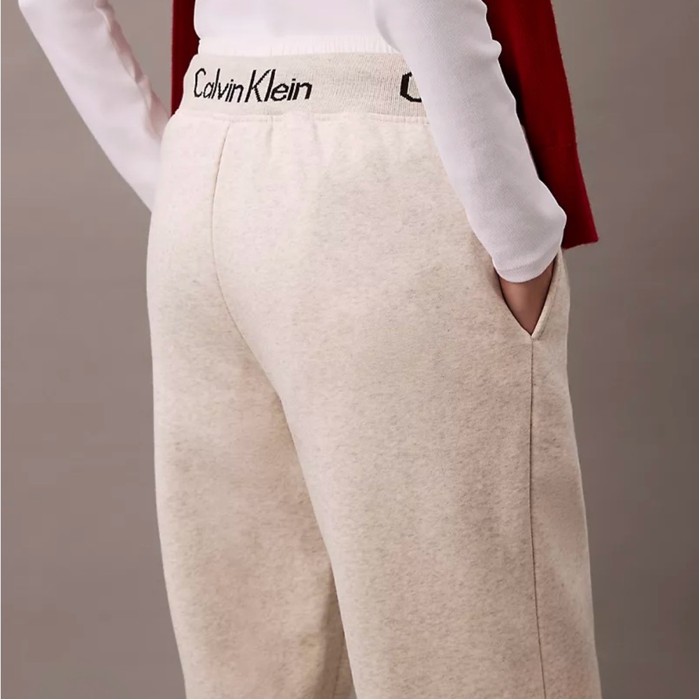 2 PC Calvin Klein LOGO TAPE KNIT FULL ZIP HOODIE & JOGGER SET SZ.M - Picture 7 of 16